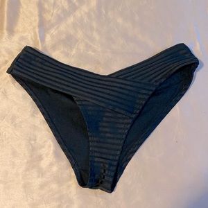 Size small Black Striped Bikini Bottoms